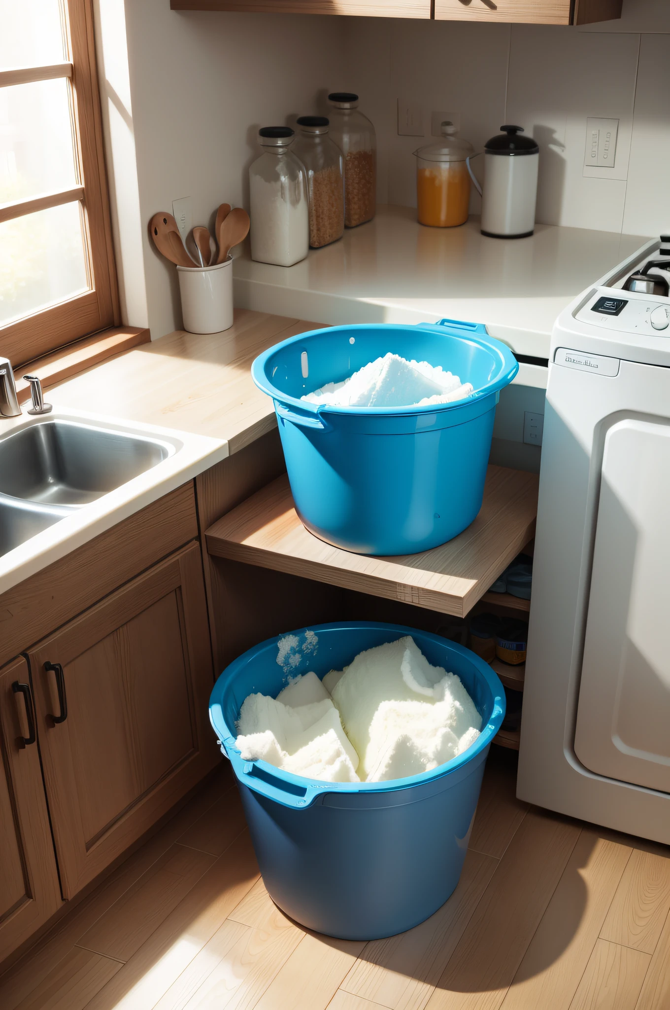 Detergent in the kitchen