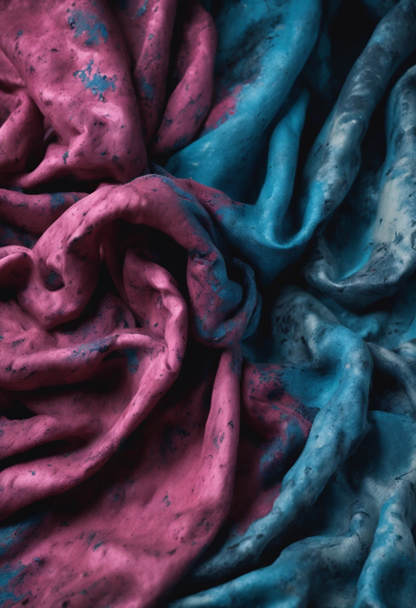 paint background with strong blue and gray scarves