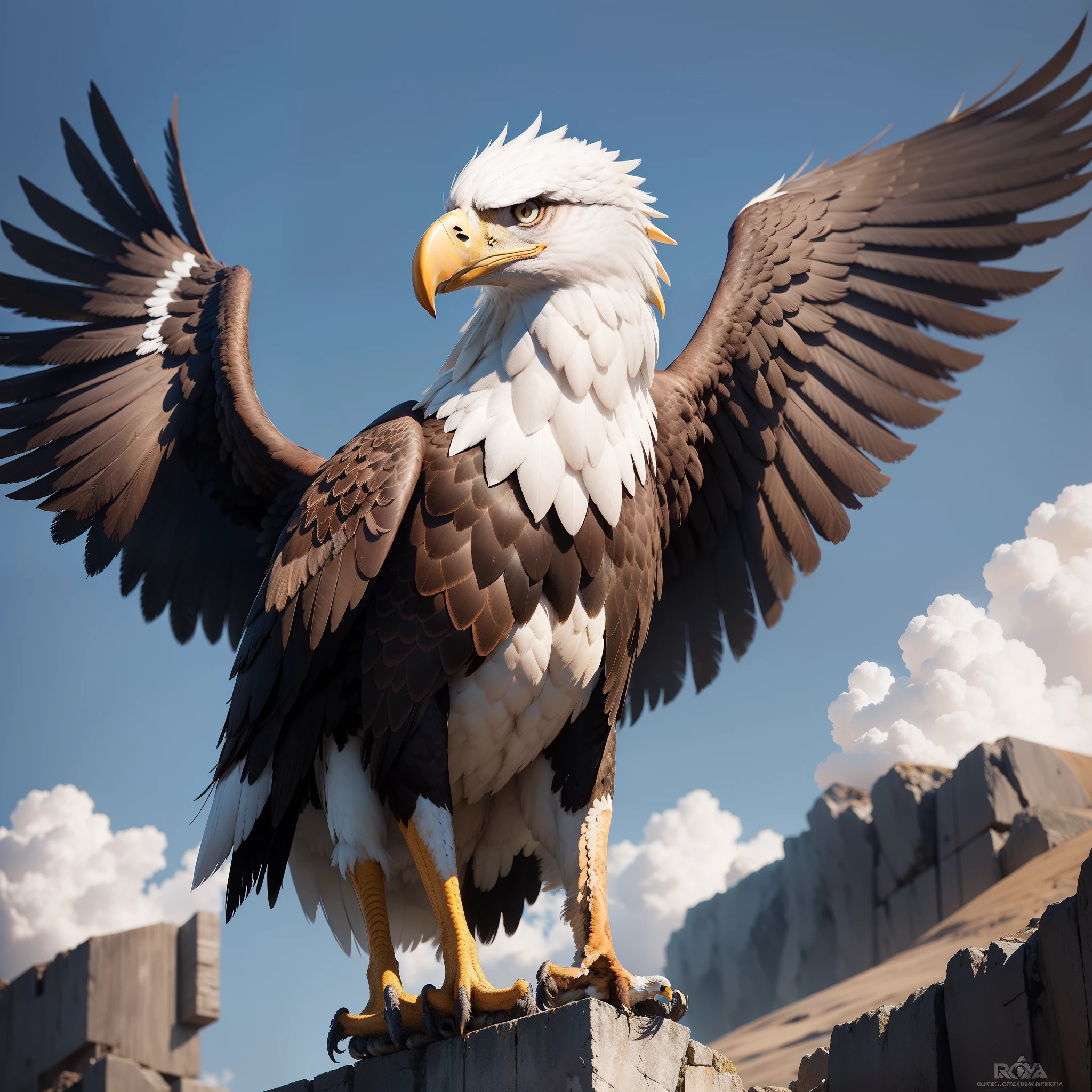 Eagle logo, preta e roxa