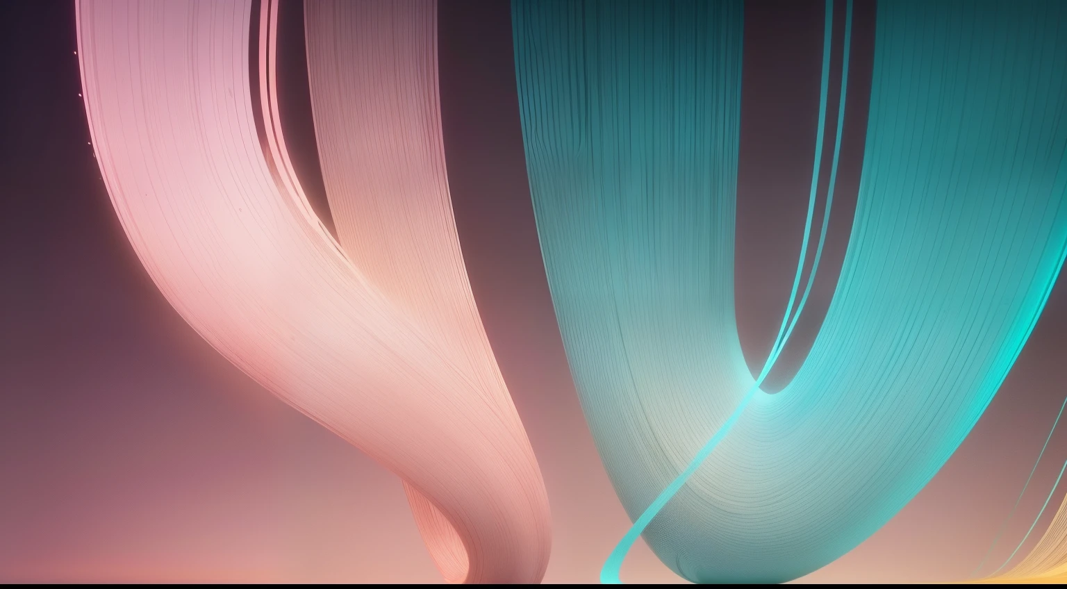 wavy and smoky lines in (Light silver turquoise and light golden pink gradient color only), full screen