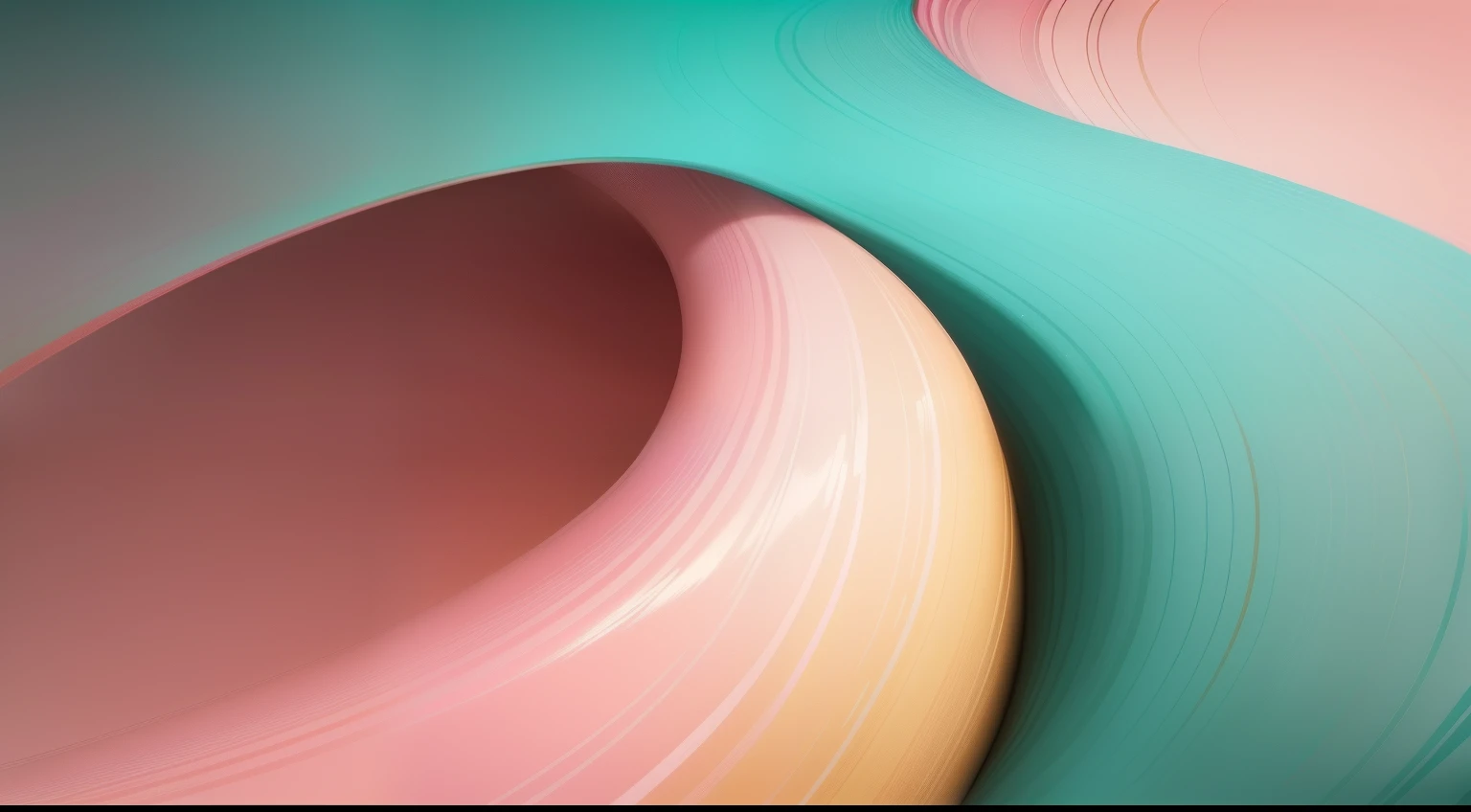 wavy and smoky lines in (Light silver turquoise and light golden pink gradient color only), full screen