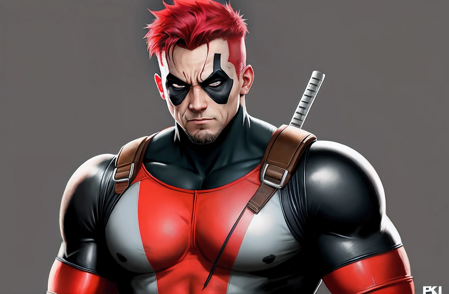 Dead pool, cartoon character style, concept art, 4k
