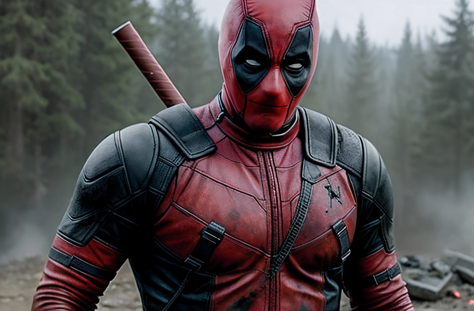 Dead pool, realistic, concept art, 4k