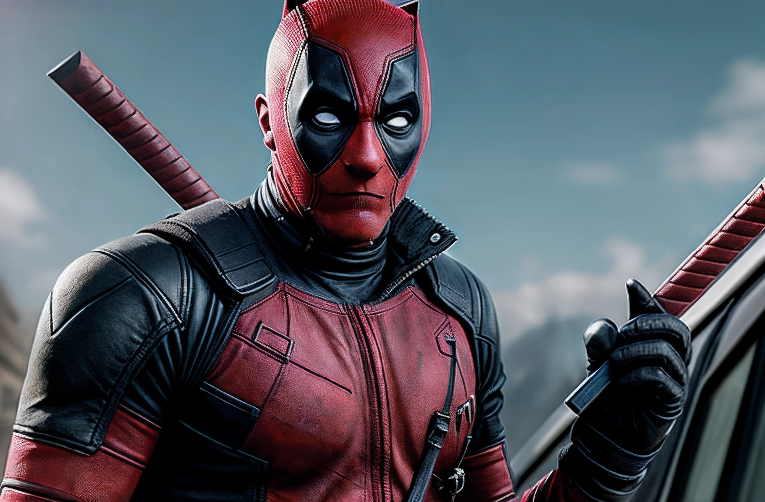 Dead pool, realistic, concept art, 4k