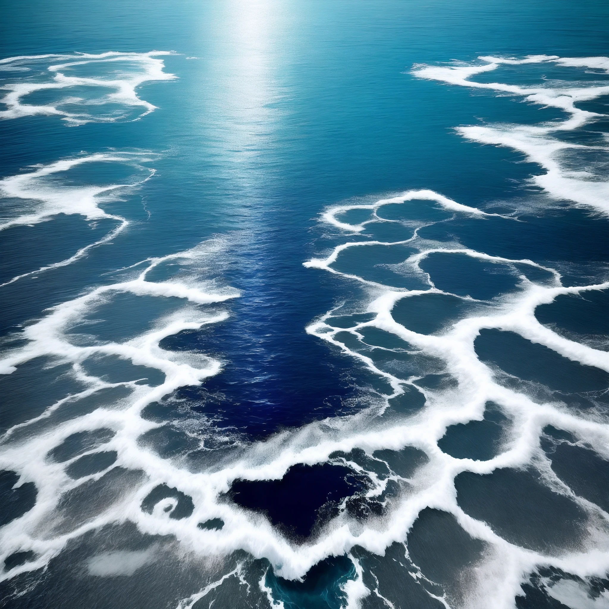 abstracted,the ocean,teardrop,blue colors,Japan discharges nuclear wastewater into the ocean,accuse,We call on everyone to protect the marine ecological environment
