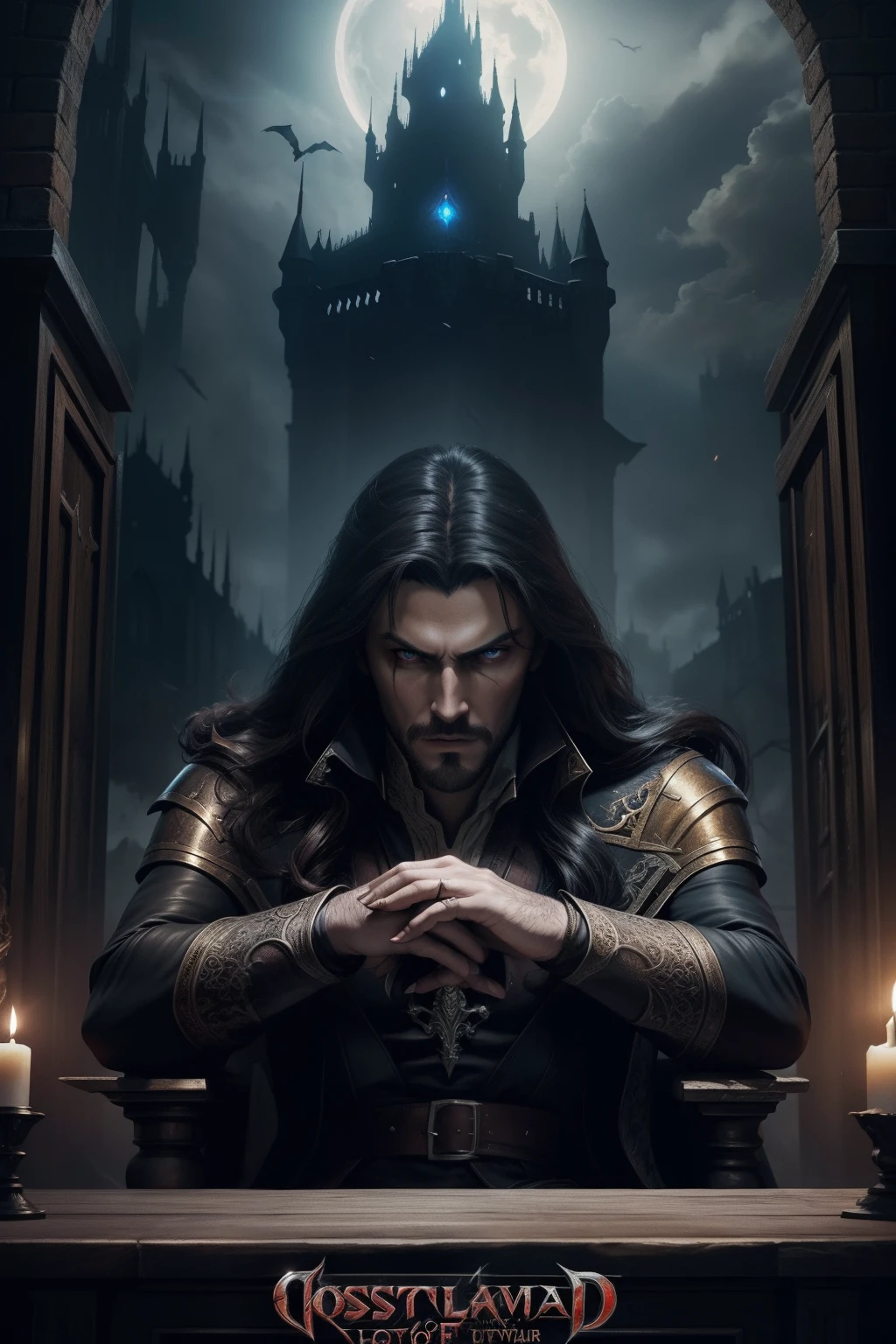 Castlevania Lord of the Shadows revenge and beauty hyper realistic super detailed Dynamic poster advertising masterpiece hyper realistic