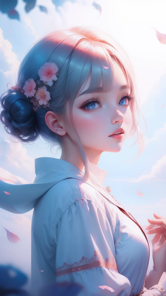 themoon，girl，Inside the clouds，The soul soars