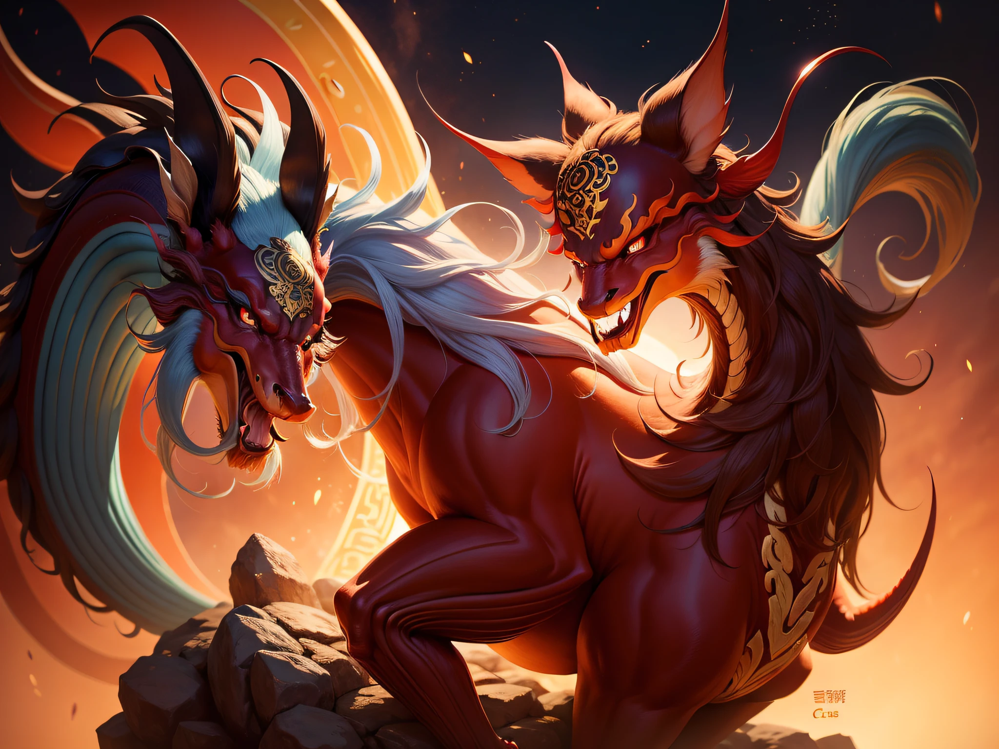 Chinese mythical creatures，gourmand