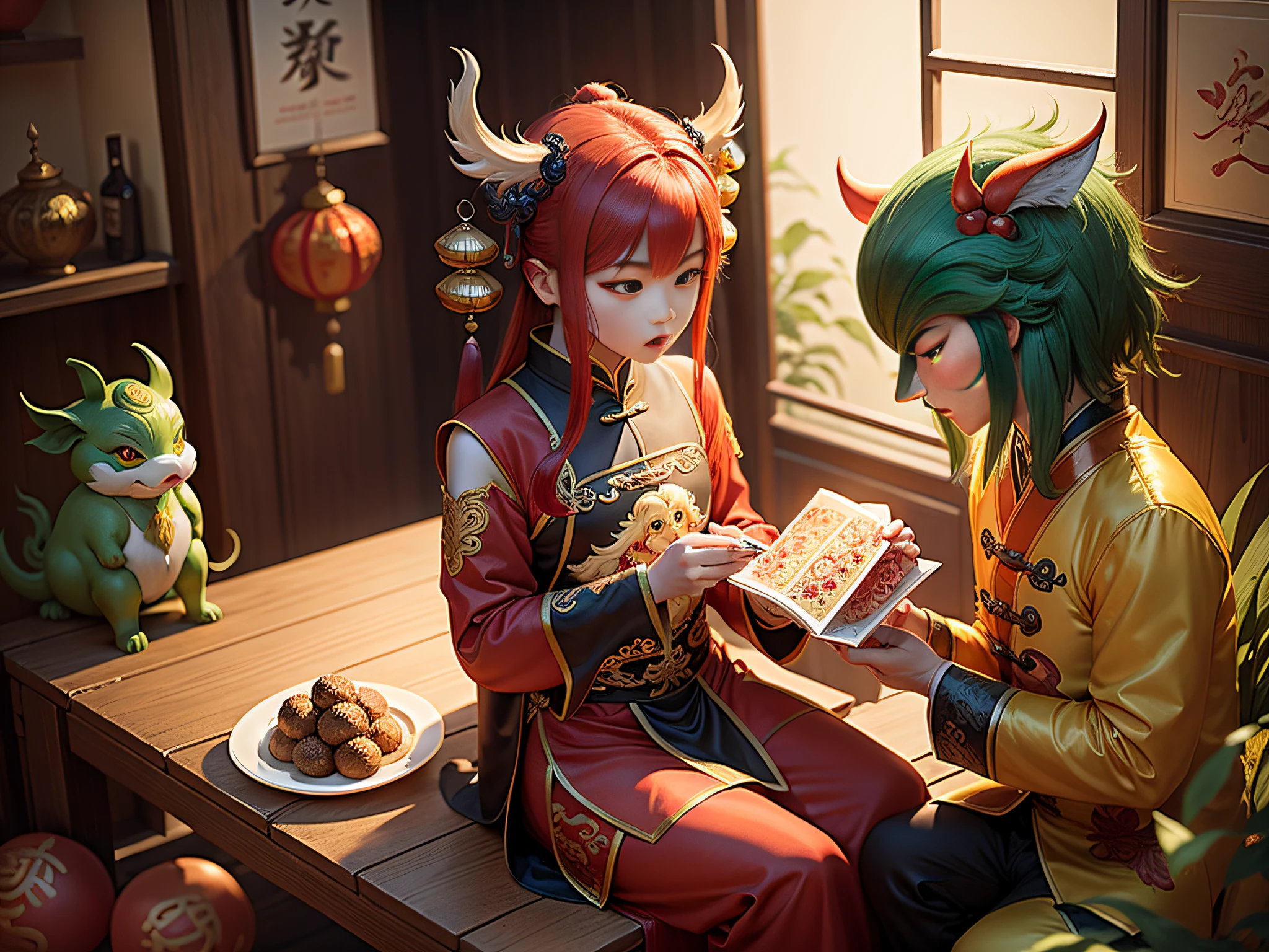 Chinese mythical creatures，gourmand