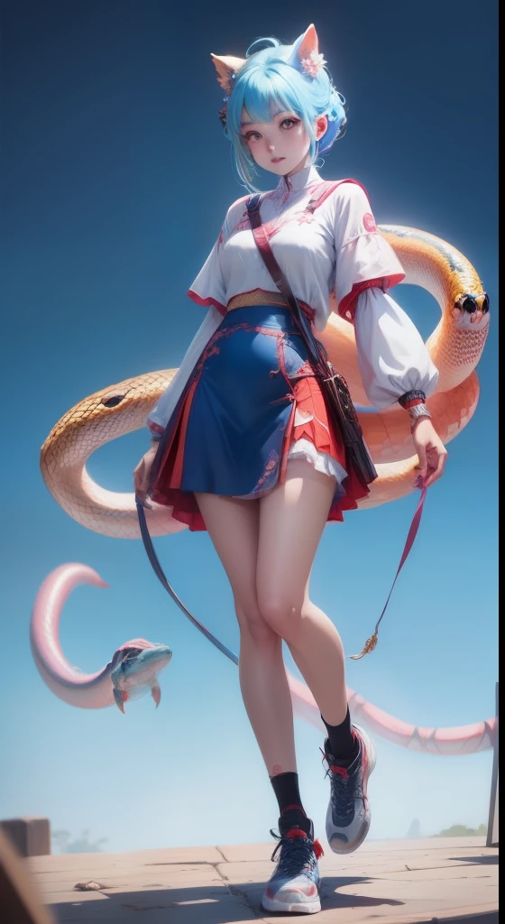 Girl top,The lower body of the snake,Excellent figure,anthropomorphic turtle,Split