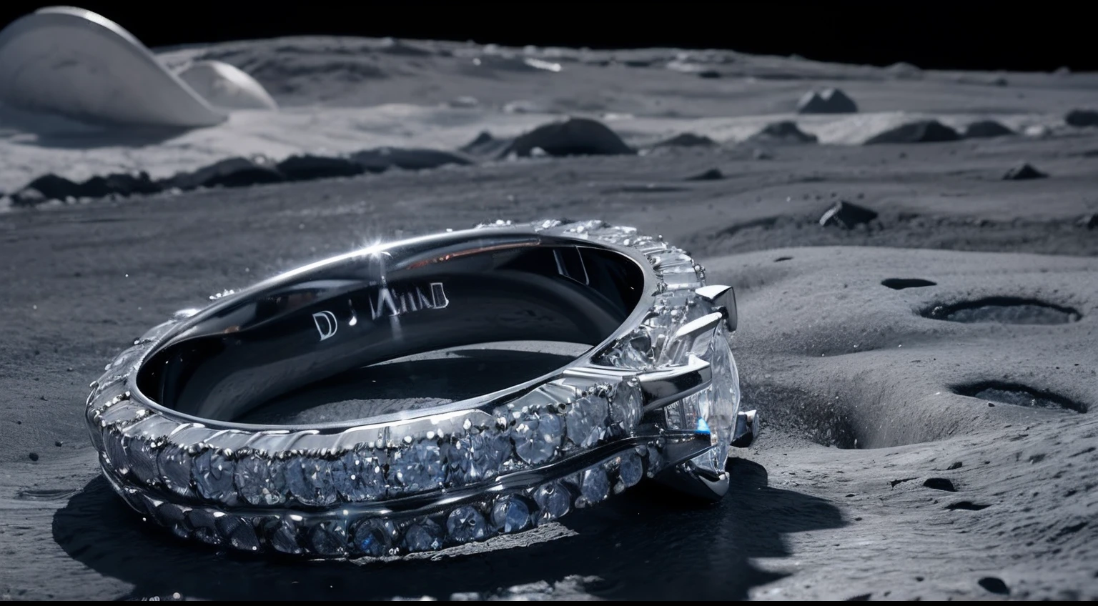 Diamond ring phenomenon on the Moon