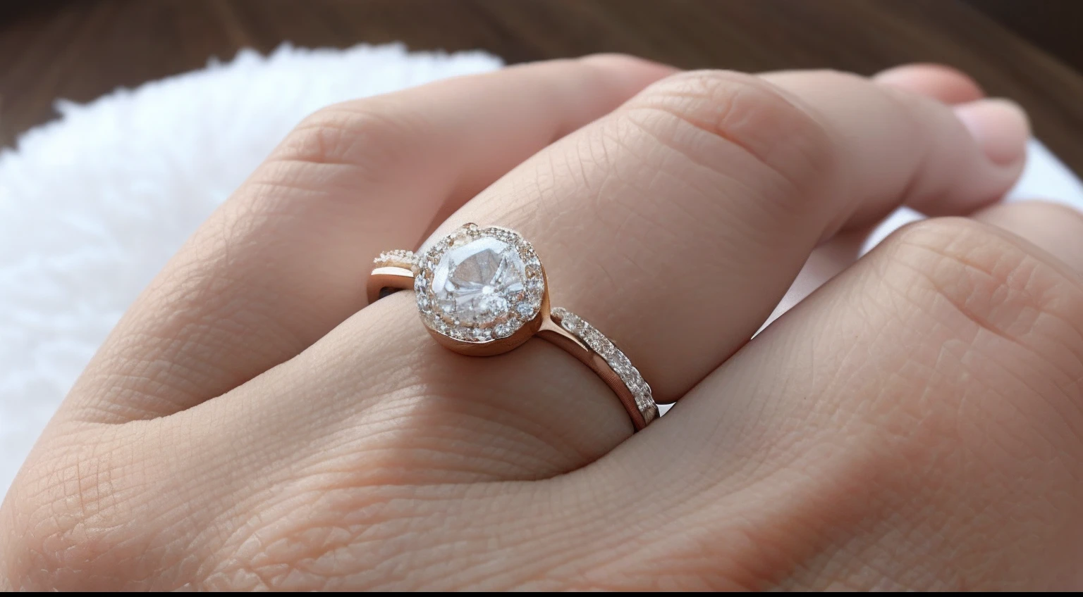 Moon Diamond Ring