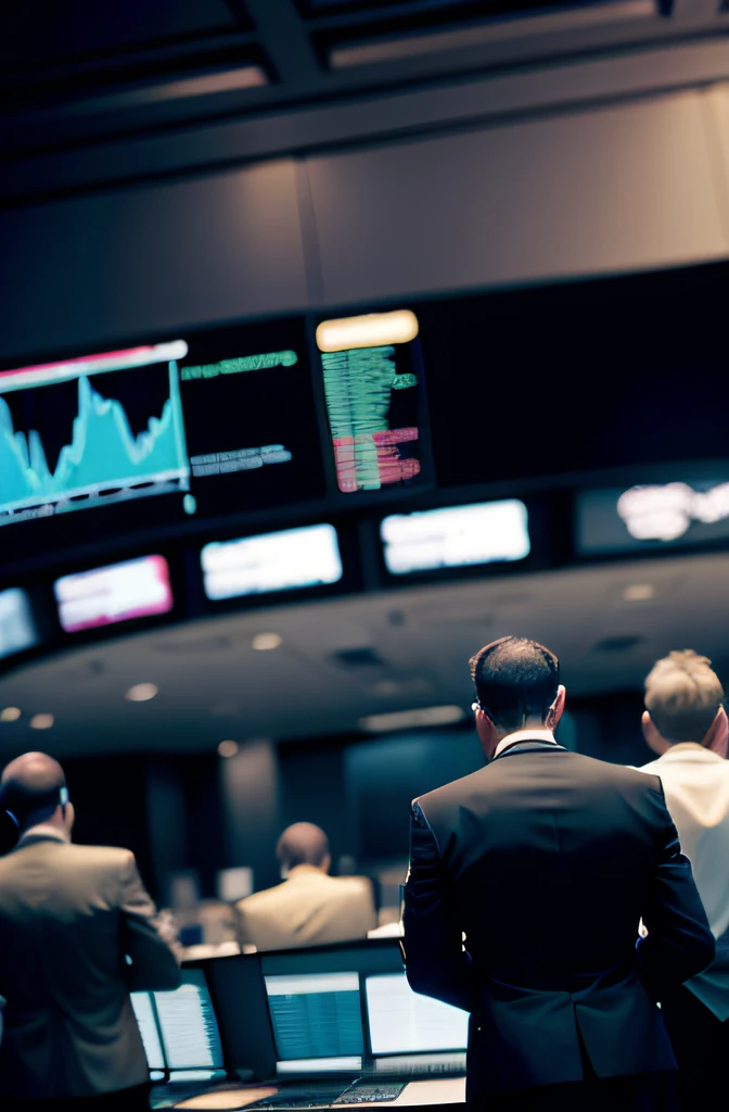 On the luxury stock trading floor,with people coming and going