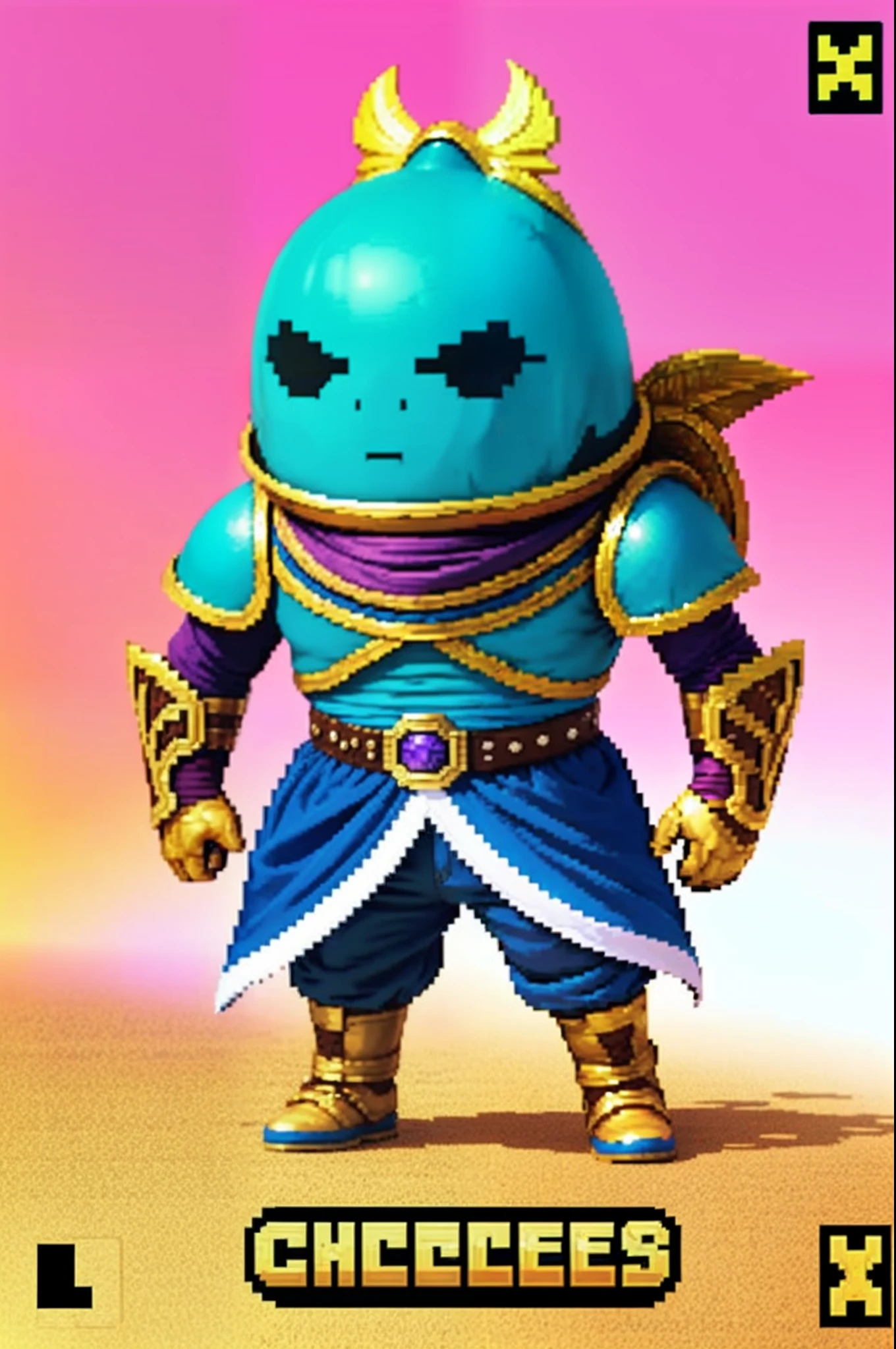 pixel game《dragon quest》，Game character design，（cavalier：1.4），Heavy armor，16-bit pixels