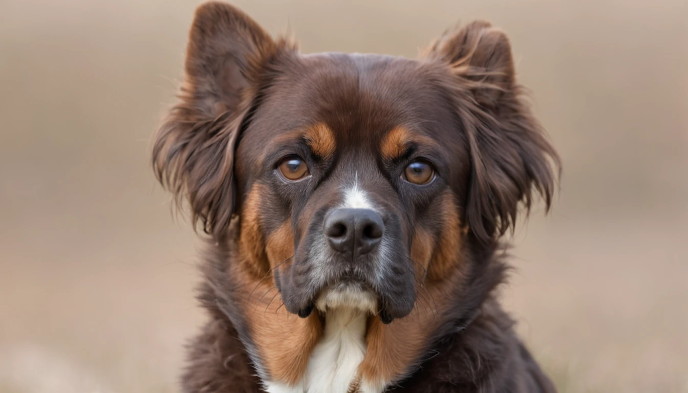Hanshee dog, single body, Perfil, lado, preto, color Brown