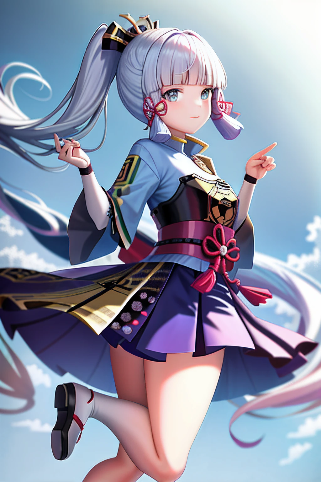 tmasterpiece,A high resolution,best qualtiy,1girl solo,kamisato_ayaka,ssmile,Kimono nudity