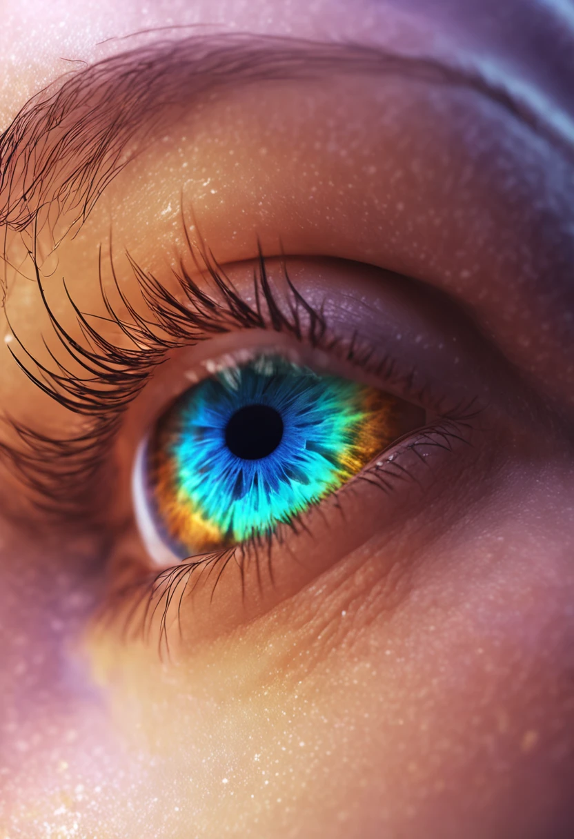 A beautiful eye with a supernova in place of the iris, rendered in hyper-realistic 8K resolution.