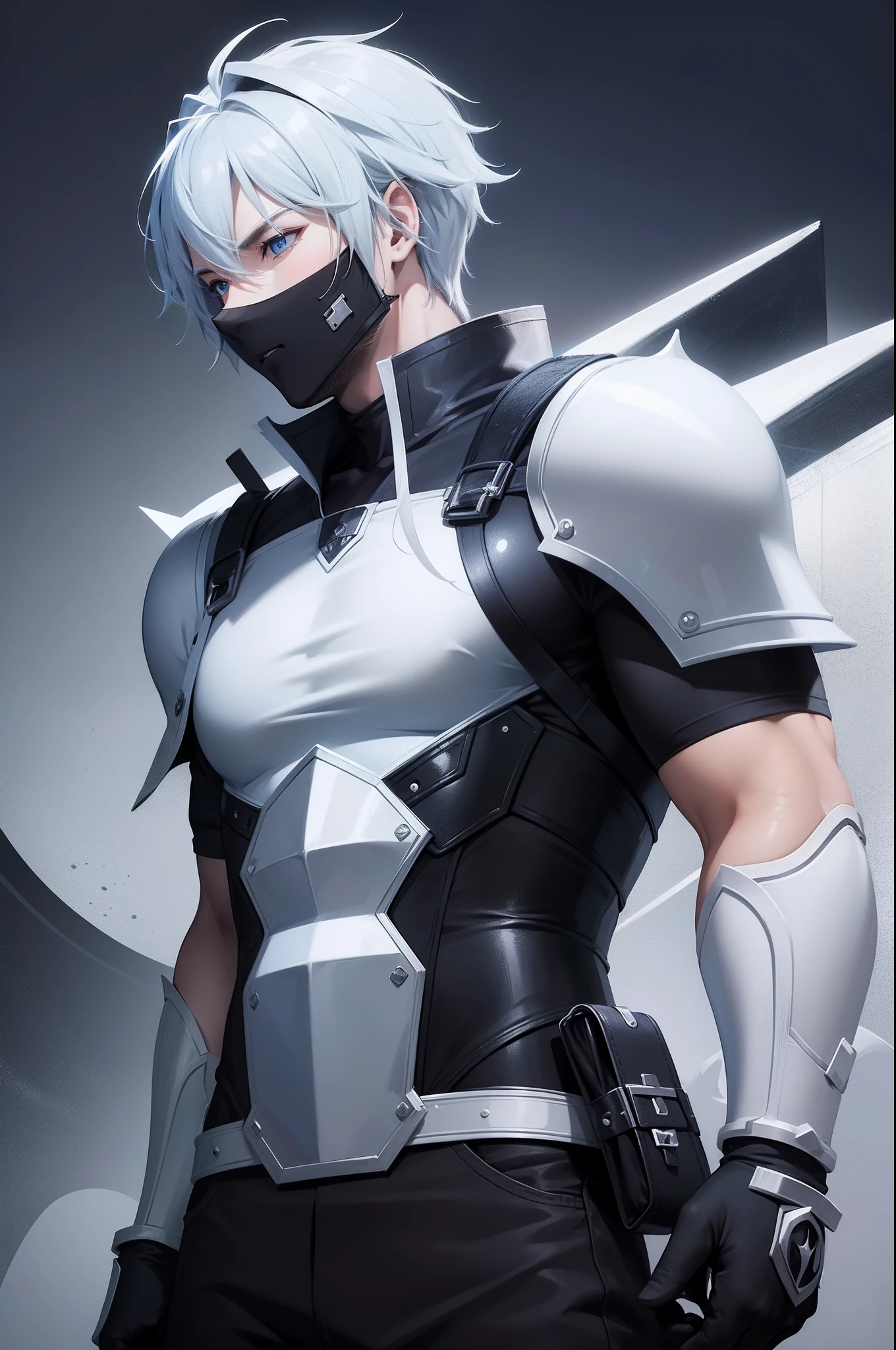 Hot profile picture, masterpiece, extremely accurate rendering, cool beautiful young man, reliable young man, savior of the world, simple design, best picture, 8K, blue eyes pale, the same color as the original demon ninja.