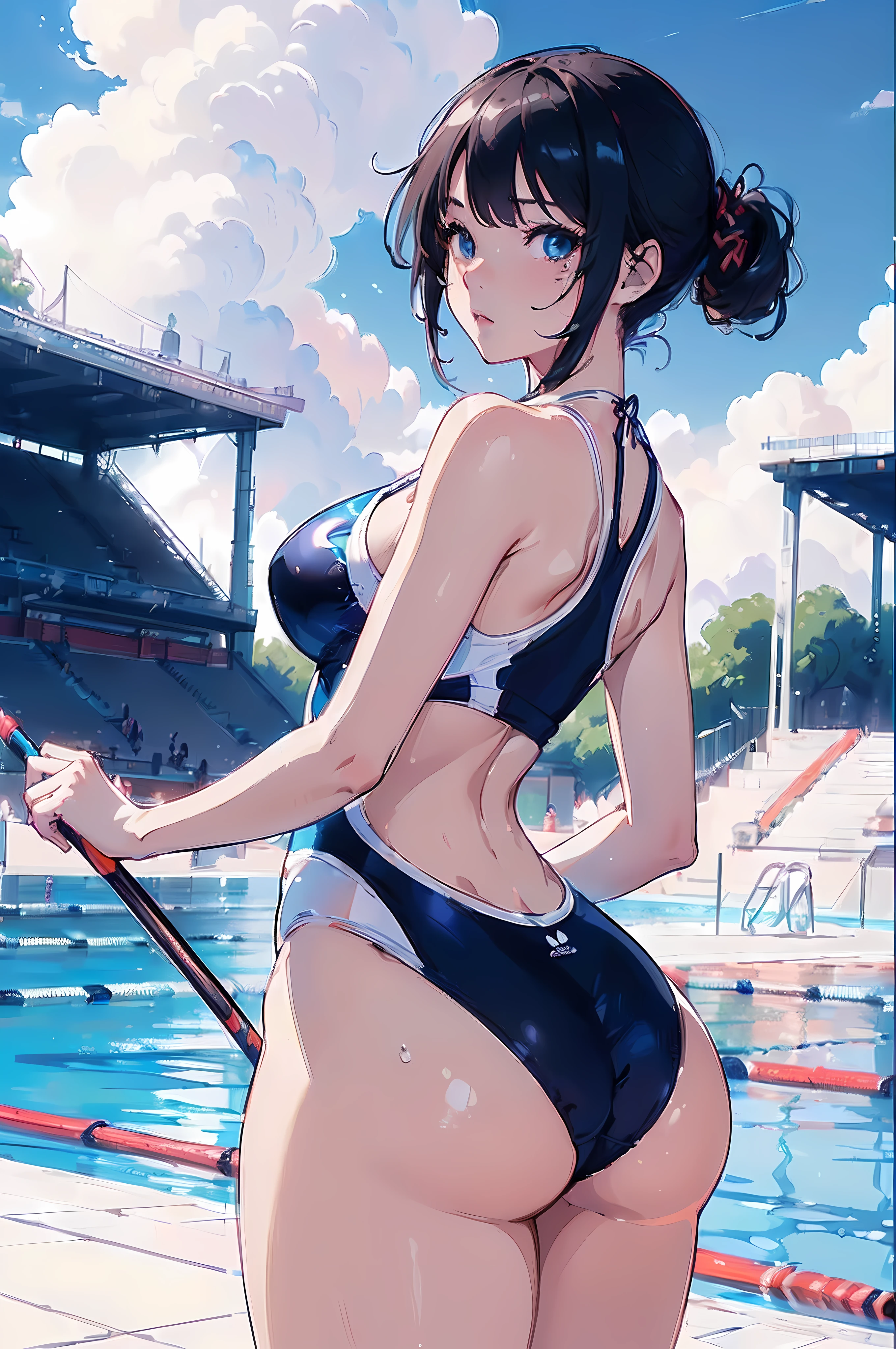 (((master piece))),(hyper quality::1.5), Hyper Detailed,Perfect drawing,。.3D,8K Illustration、(((clearface)))、Hi-Res、(((Competition swimwear)))、(((no strap)))、nice background、((beatiful backgrounds))、(((Detailed drawing)))、Perfect Beautiful Girl、((Perfect Photo))、((emotional))、((Luxury))、spot light