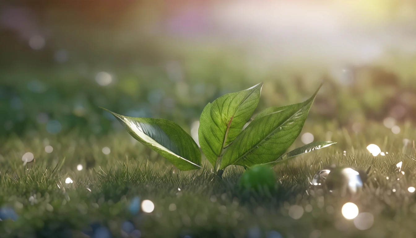 Uma formiga jaz diagonalmente em uma folha, SEGURANDO UM PEQUENO galho,There is a drop of dew on the leaves,durante a madrugada,Photographer with high angle lens,photorealistic cinematic render, cinematic 3d render, realistic cgi render, depicted as a 3D rendering