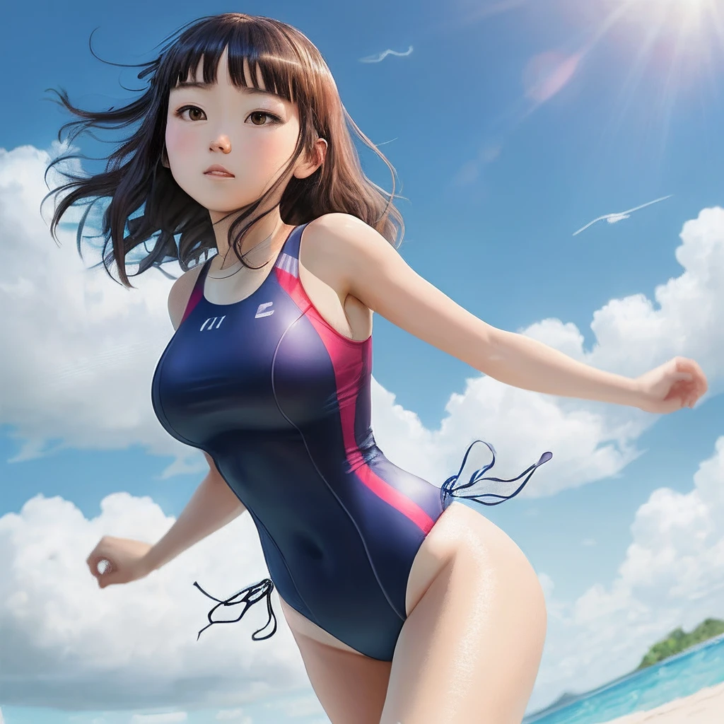 hinaHinata is wearing a swimsuit