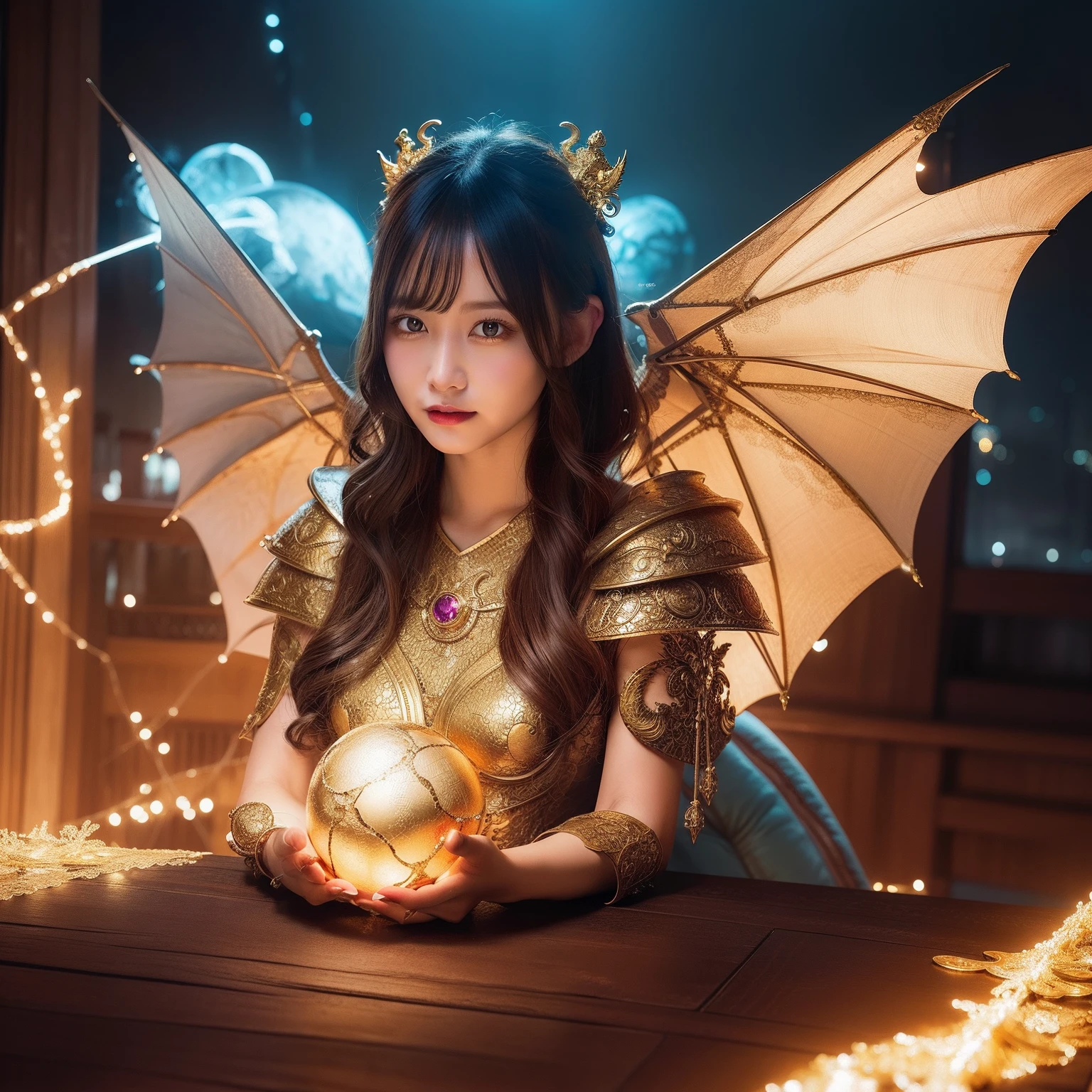 SeaArt Bot
Txt2Img
00:28:44
Woman with golden ball with dragon on it, Complex realistic fantasy, amazing fantasy art, Realistic fantasy art, hyperrealistic fantasy art, realistic fantasy illustration, Fantasy Book Cover, Art Fantasy Behind, detailed fantasy art, fantasy illustrations, detailed fantasy digital art, Digital fantasy art on the rise, highly detailed fantasy art, detailed fantasy illustration, Fantasyart, Dragon Girl