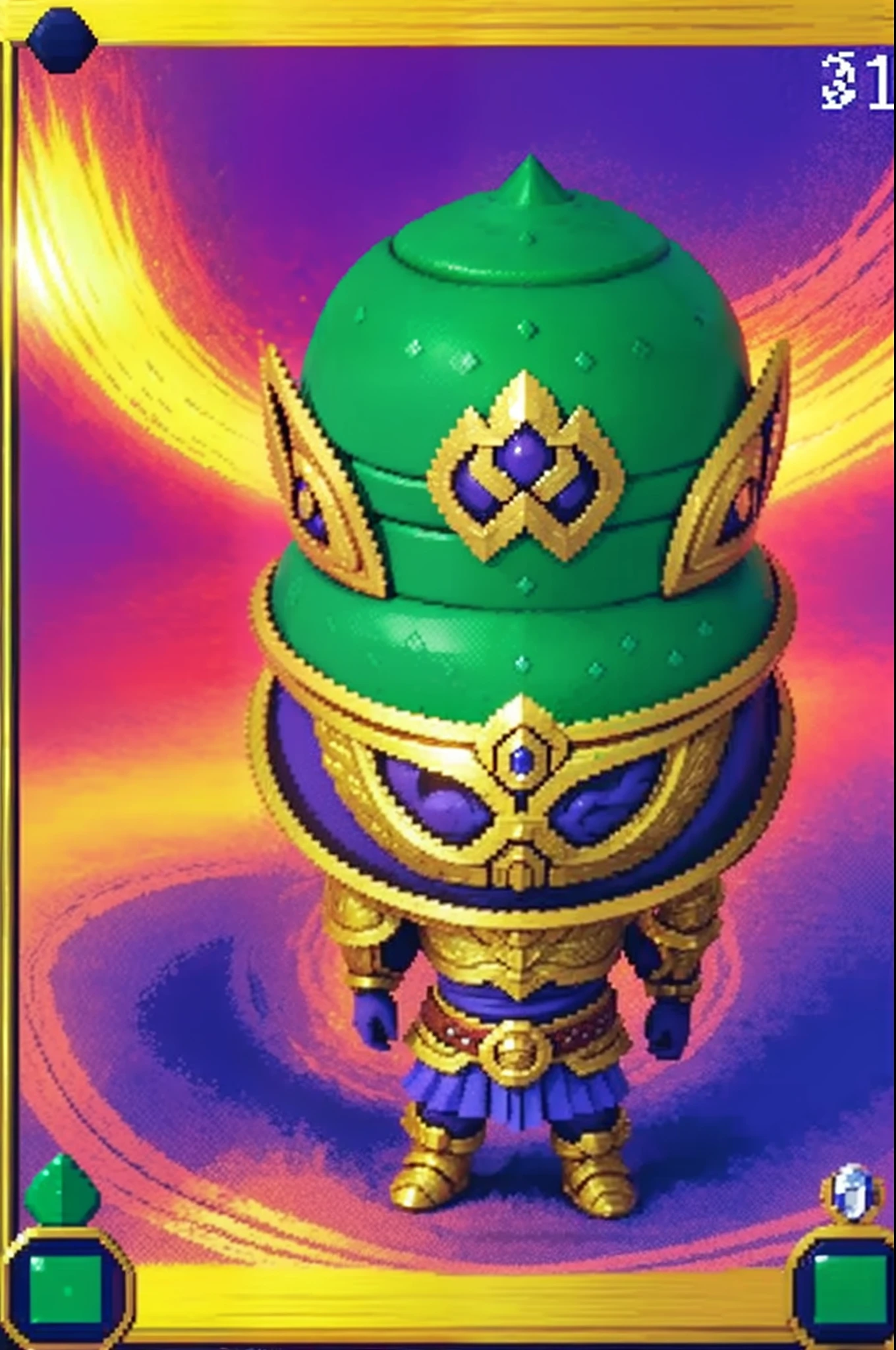 pixel game《dragon quest》，Game character design，（cavalier：1.4），femele，Heavy armor，16-bit pixels