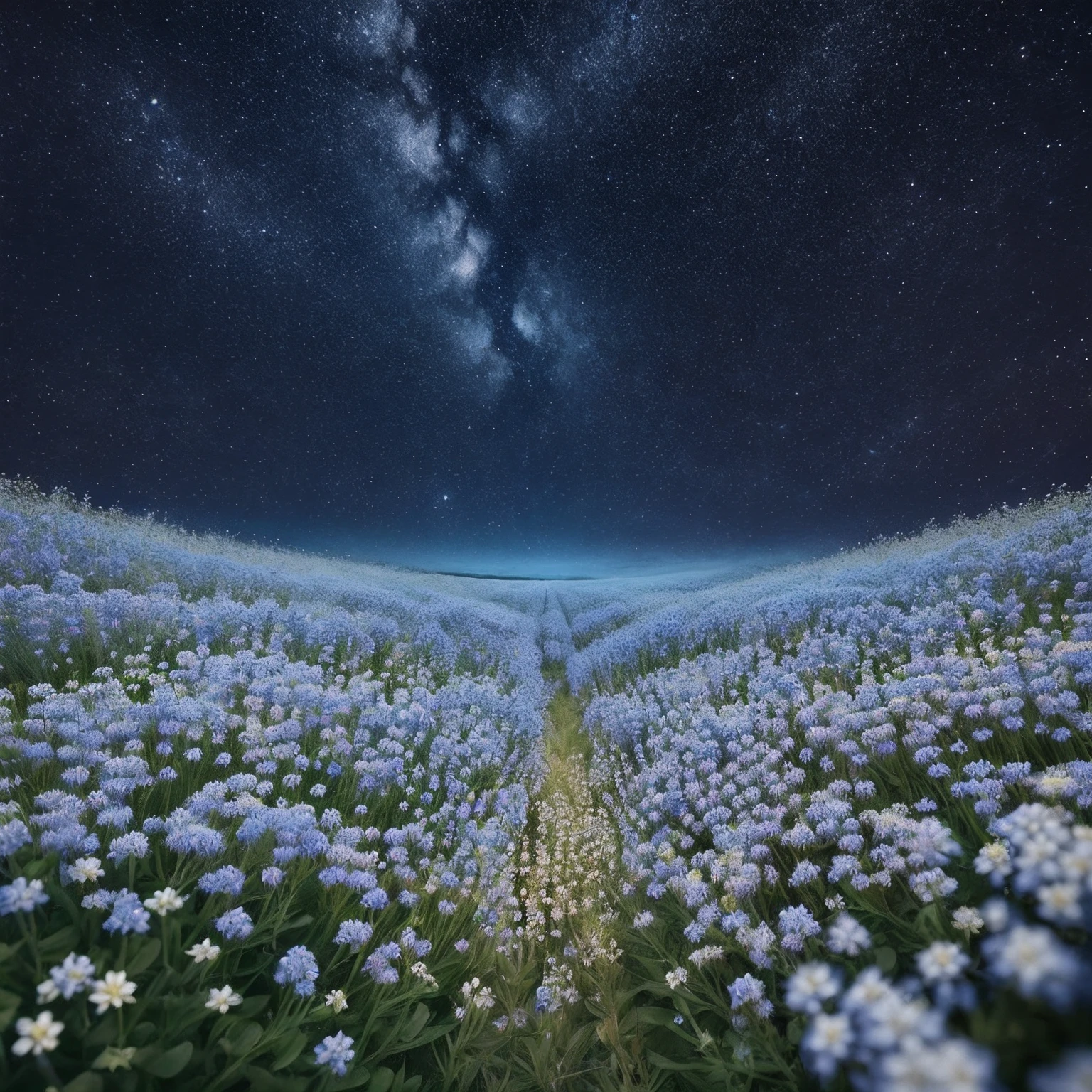 Blue Babysbreath,starryskybackground,Premium texture,Premium gray