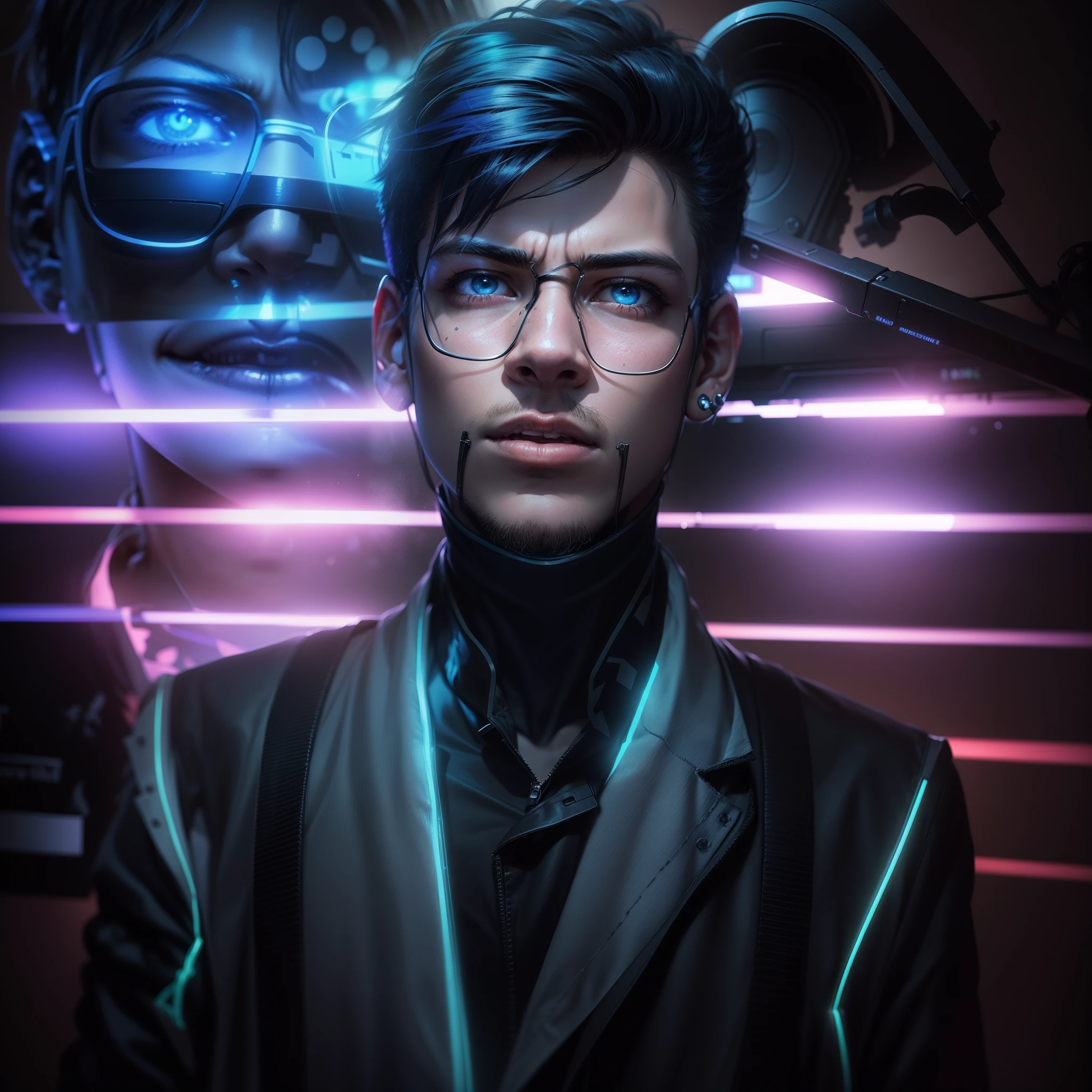 cyberpunk, real face, cinematic, neon hair, hdr, change background ultra real quality ,no face change as it is same face,17 year teenager young boy, cool face like original photo,real face, make face as in photo, realistic face, don't change face part