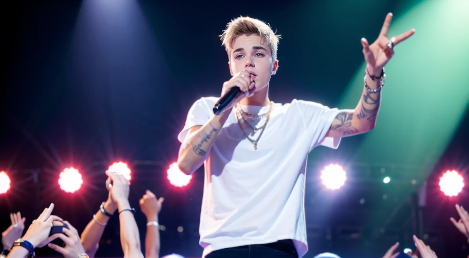Justin Bieber stripping on stage