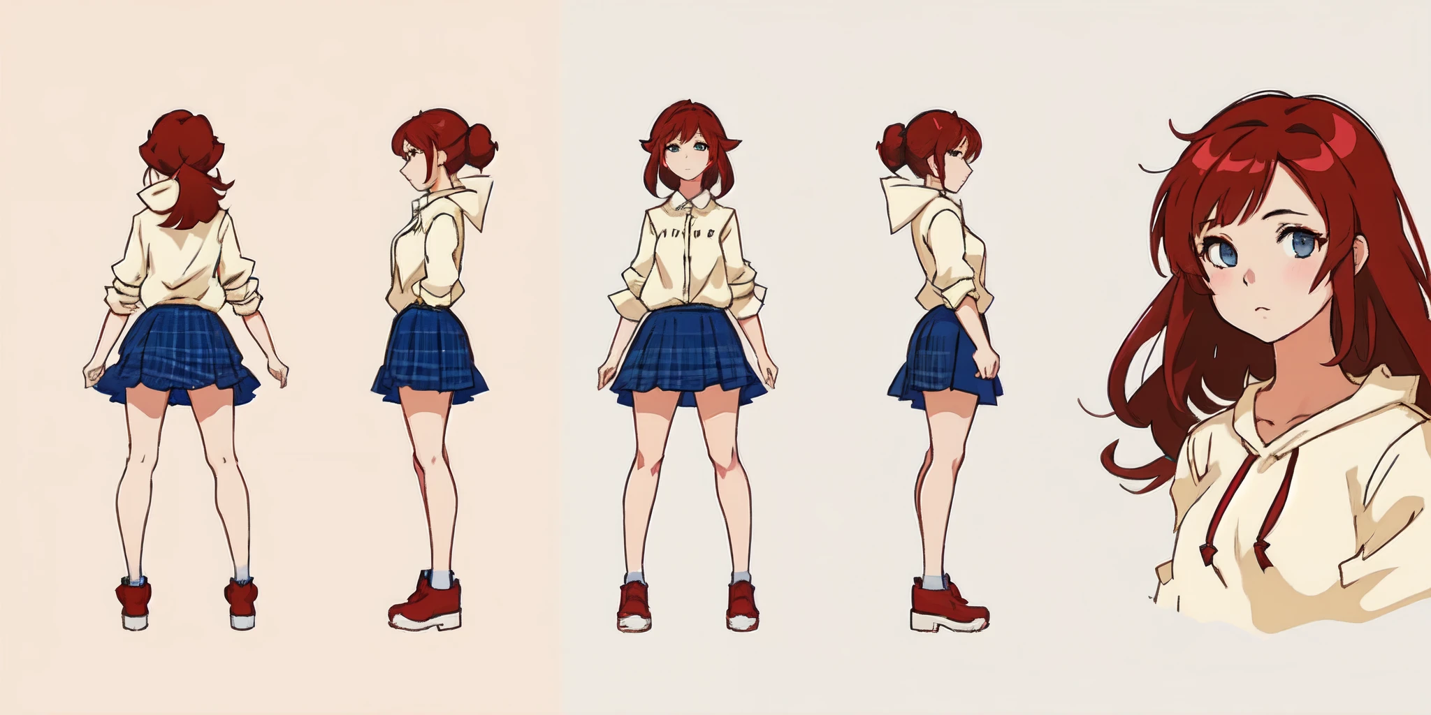 a close up of a person in a skirt and a shirt, anime full body illustration, anime style character, full body character design, pretty anime character design, full body portrait of a short!, style anime, anime character design, full body character concept, urban girl fanart, fullbody shot turnaround, detailed anime character art, unrealistic character concept, anime art style