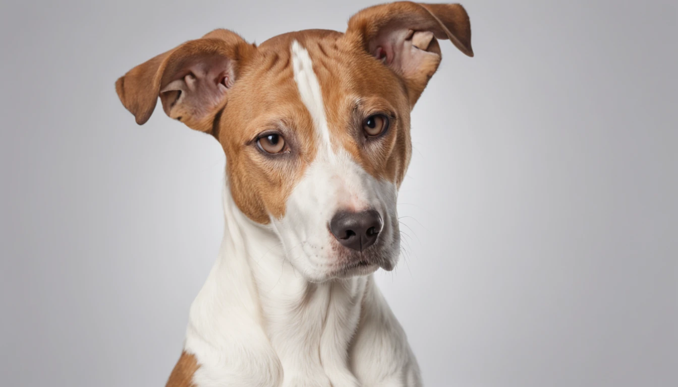 American Foxhound dog, single body, Perfil, lado, collor White Black & Tan