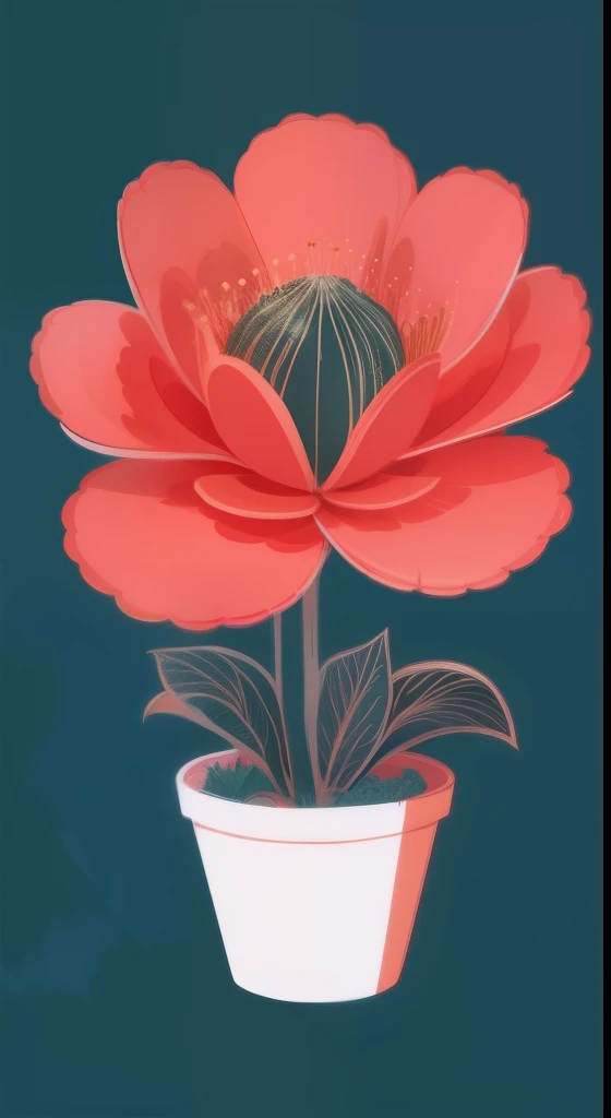 Plant and floral plant decoration, vector drawing, illustration, conceito