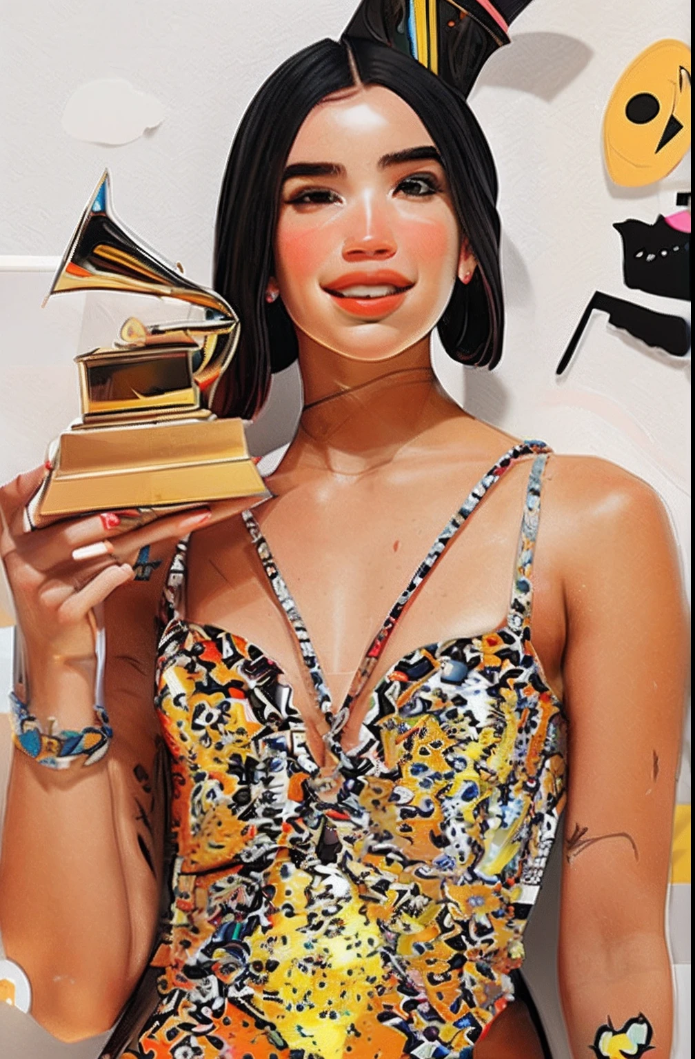 ( DUA LIPA SMILE),EDUARDO Cobra ,Romero Brito,The Filling Twins ,multidimensional geometric wall PORTRAIT, arte, Chibi,
Yang08k, lindo, Colouring,
Primary works, qualidade superior, melhor qualidade, Arte Oficial, Beautiful and Aesthetic), 512 mil