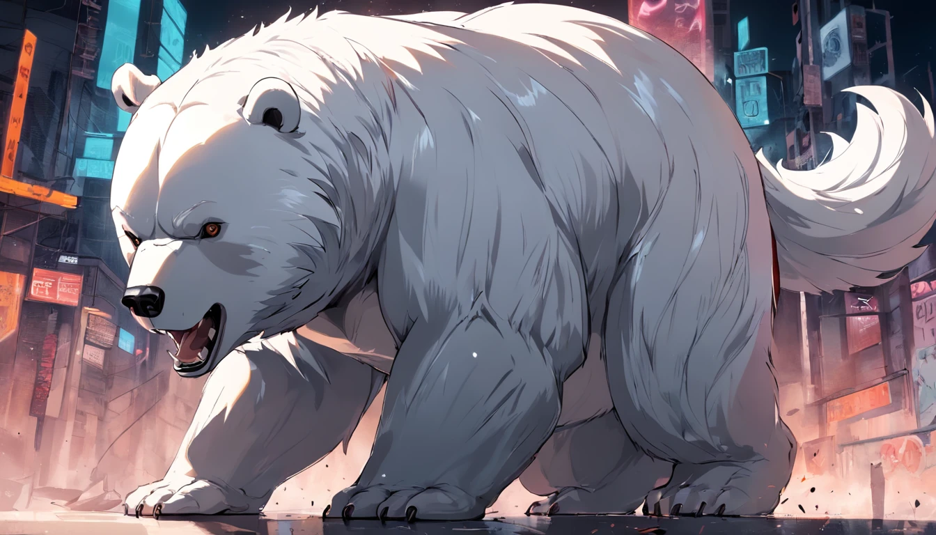 tmasterpiece,Create realistic drawings of a bear, Ted style, Hand drawing,shadowing,White hair on the chest V, on the white background, Urban style, in graffiti style, Escorida tones, Estilo streetwear, Aggressive