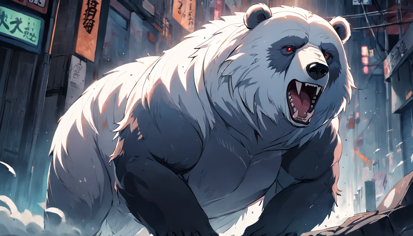 tmasterpiece,Create realistic drawings of a bear, Ted style, Hand drawing,shadowing,White hair on the chest V, on the white background, Urban style, in graffiti style, Escorida tones, Estilo streetwear, Aggressive