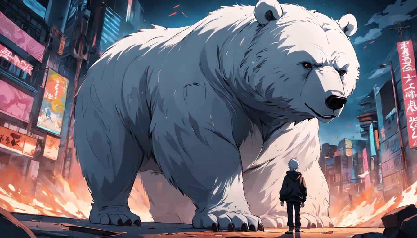 tmasterpiece,Create realistic drawings of a bear, Ted style, Hand drawing,shadowing,White hair on the chest V, on the white background, Urban style, in graffiti style, Escorida tones, Estilo streetwear, Aggressive