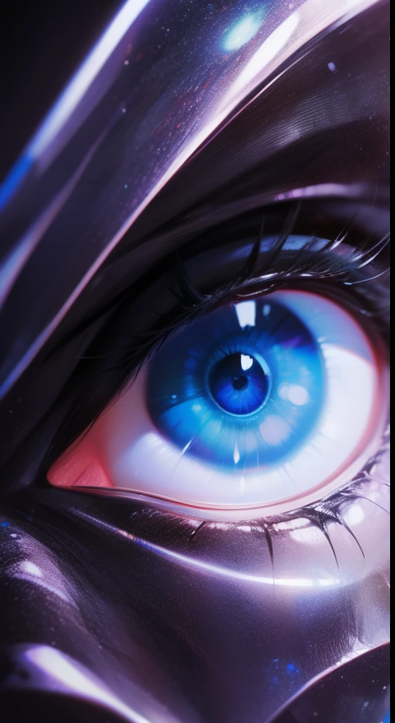 (((A huge eye)))，The eye，Inside the eyes is the cosmic starry sky， Render at ultra-realistic 8K resolution.