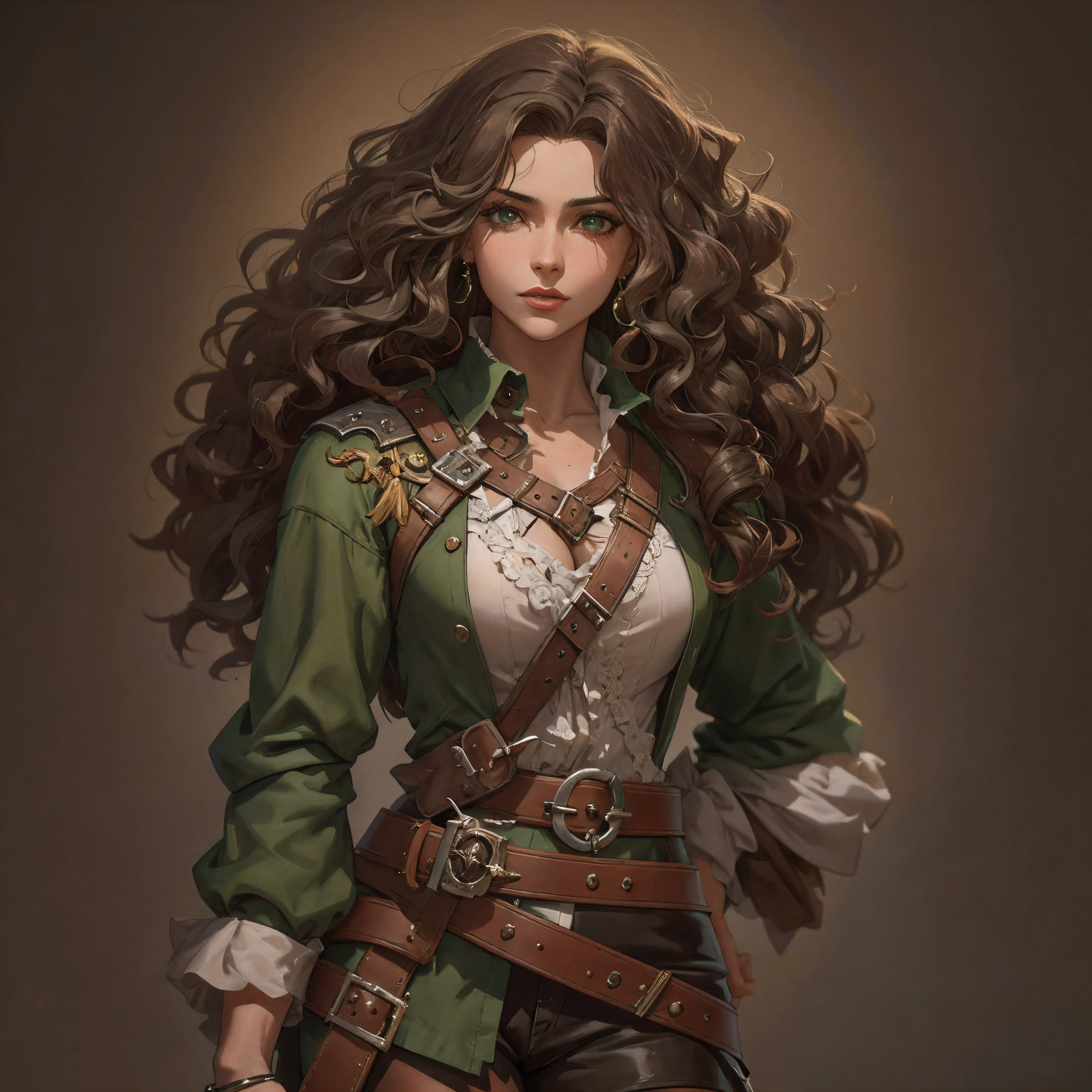 mulher loira de shorts curto, roupa verde e branca, 20 anos, cabelo loiro, cabelo dourado, long braided hair, botas brancas, castlevania, sensual, dynamic lights, dinamic angle, 4k, fagulhas brilhantes, barriga bonita