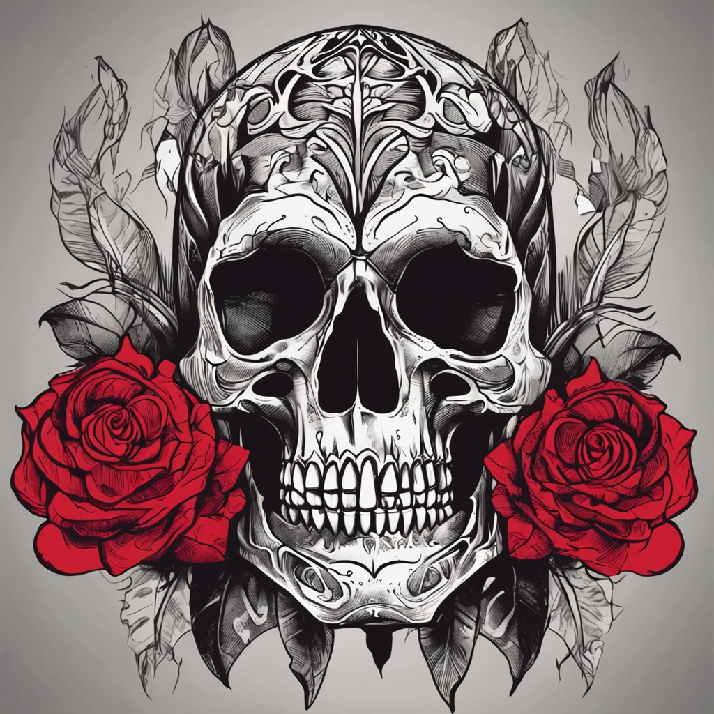 High quality sticker for t-shirts,Chicano airbrush art,(masterpiece, best quality, ultra-detailed),ultra-detailed,8K resorution,(full-length portrait),(ultra-detailed skull face),((Our Lady of Skulls in a navy cloak and in a pose of a praying hand)), Queen of the Holy Skeleton,((brightly colored)),black background,symmetrical,t-shirt design,large Roses symmetrically placed on both sides,(religious symbolism),(inspired by Holy Mary, Queen of Skulls, Lactreina, and Queen of the Dead, Lavi Zupa),(detailed additions),(iconography),(Lavi Zupa:1.2),high contrast