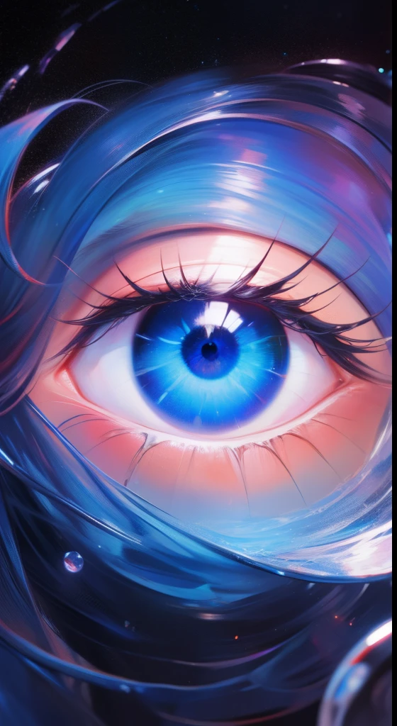 (((A huge eye))),The eye,Inside the eyes is the cosmic starry sky, Render at ultra-realistic 8K resolution.