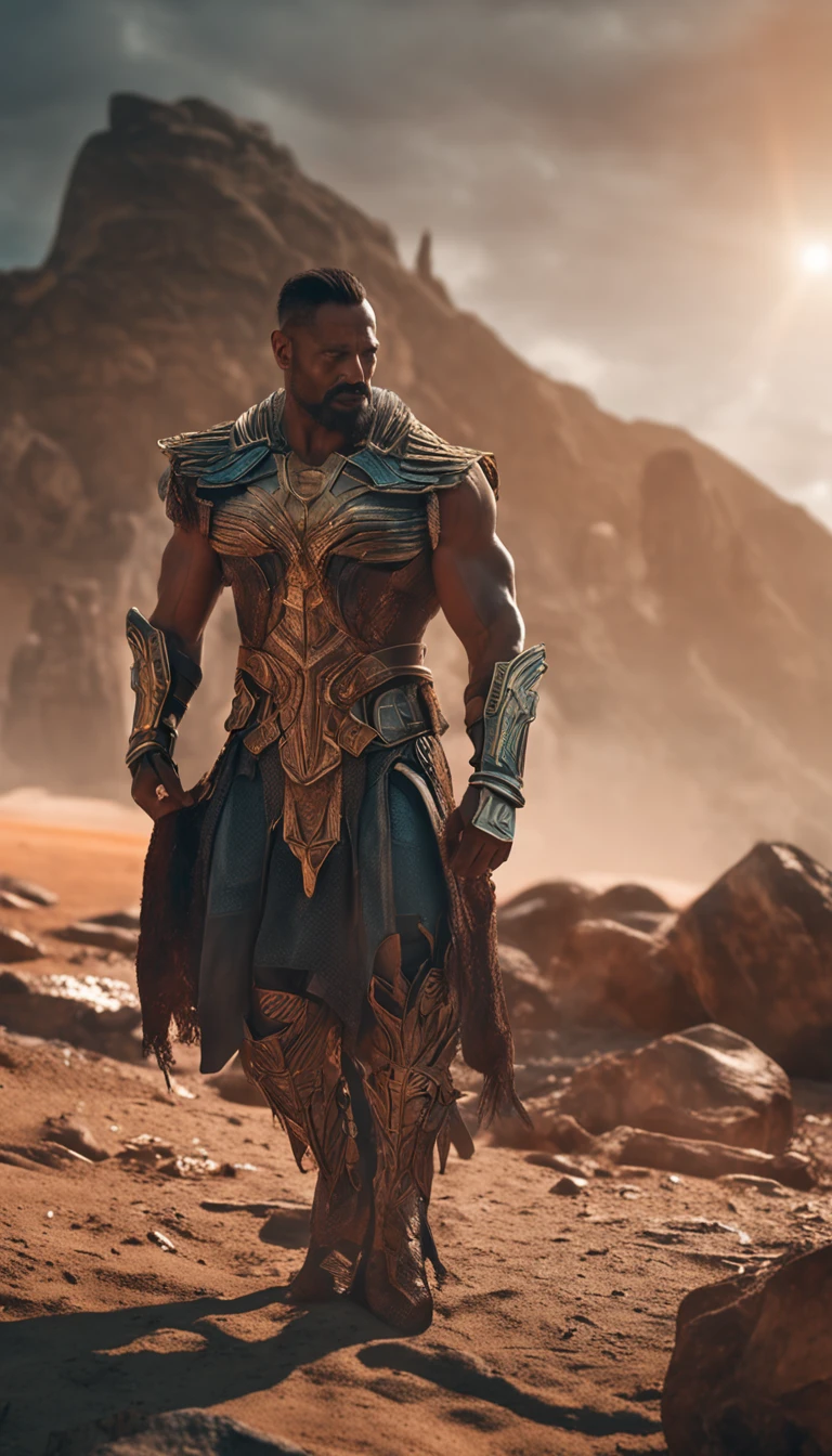 Cinematic image of Kronos ,pose muito musculosa e imponente ,inspirado em personagens gregos ,Antecedentes detalhados ,8k,super detalhado,inspirado em personagens estoicistas