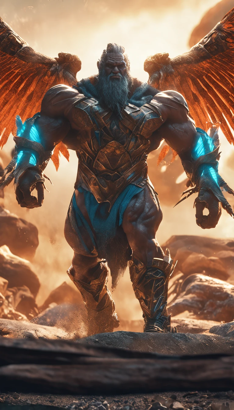 Cinematic image of Kronos ,pose muito musculosa e imponente ,inspirado em personagens gregos ,Antecedentes detalhados ,8k,super detalhado,inspirado em personagens estoicistas