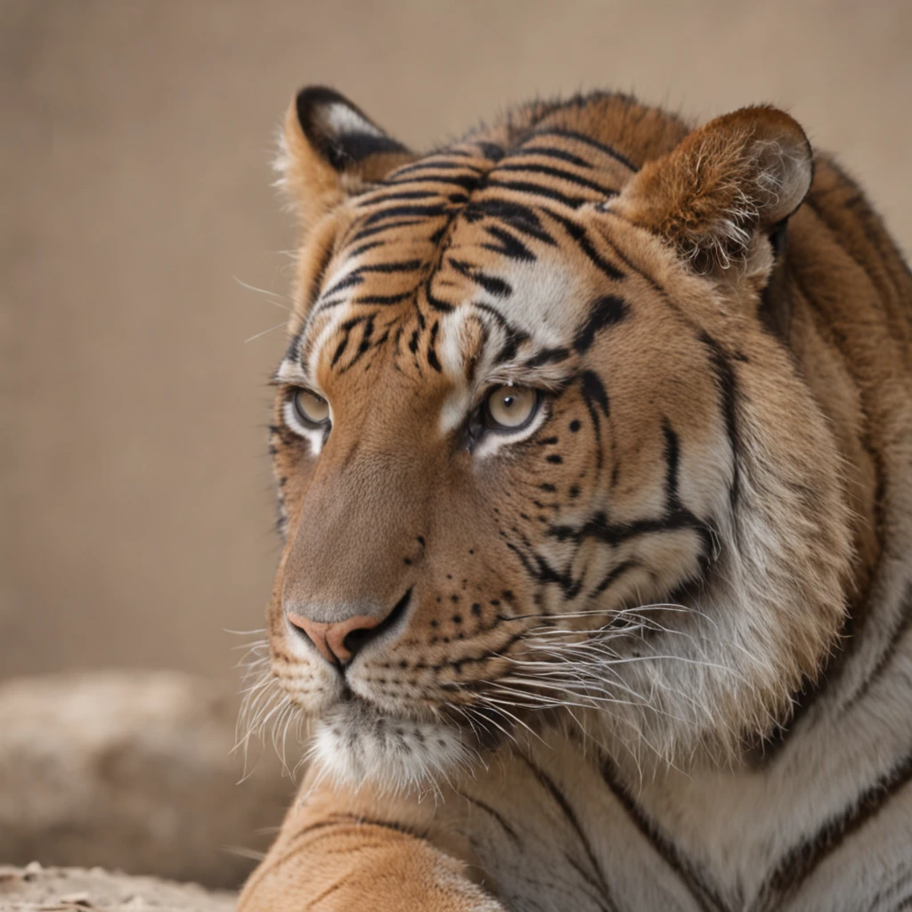 tigre humano, em frente a um computador