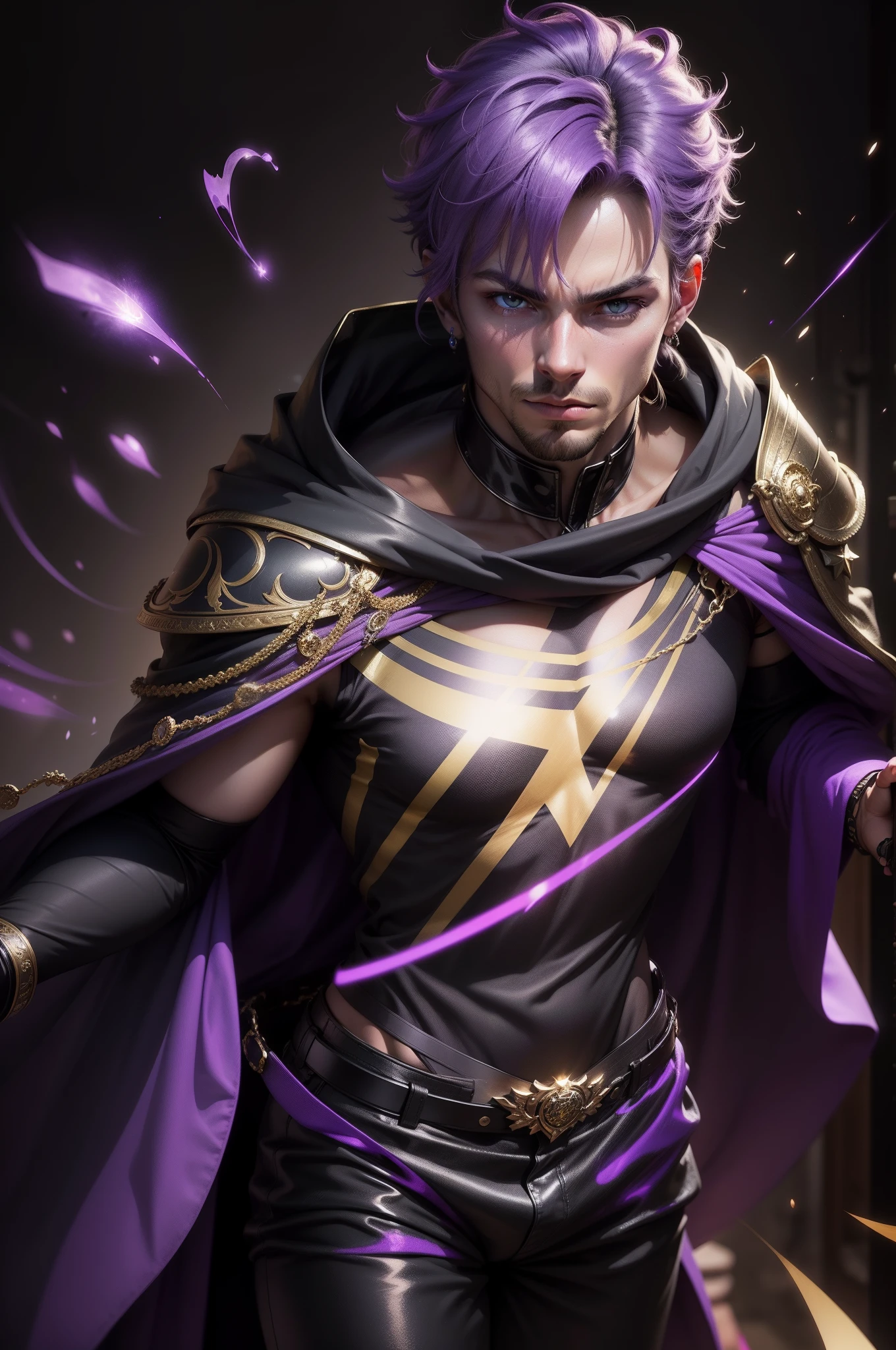 8K, Purple aura effect