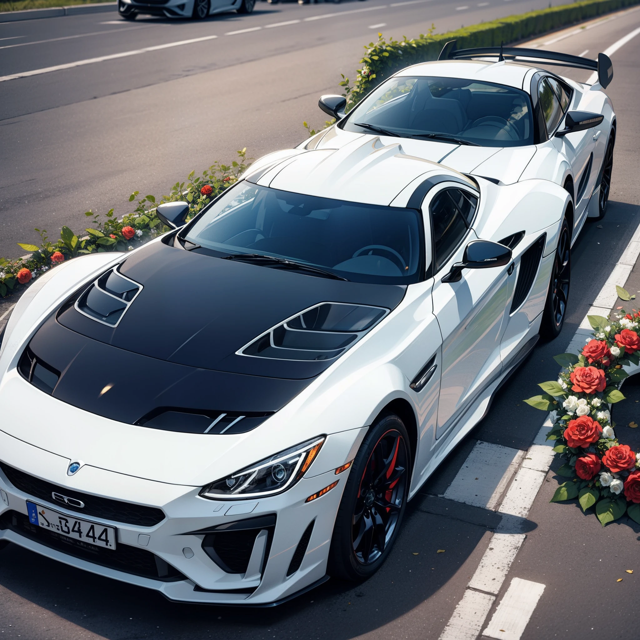 Luxury cars,With wreaths