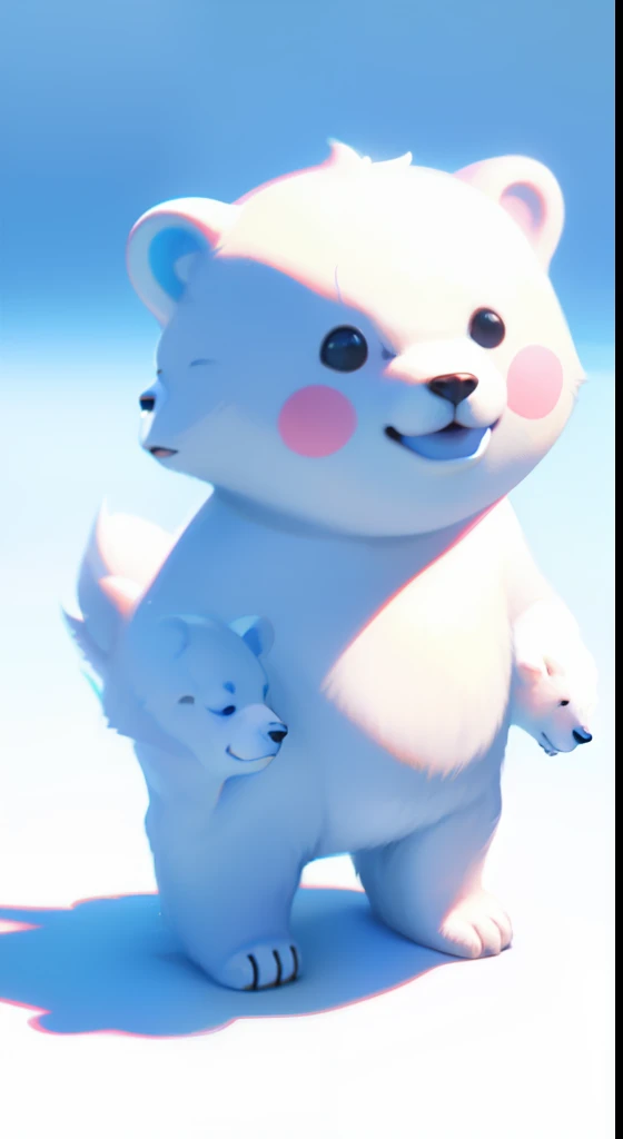Cute polar bear in sunglasses,Splash background,Cute,contours,Neon color,。.3D,vectorial,Sticker,Simple --tiles