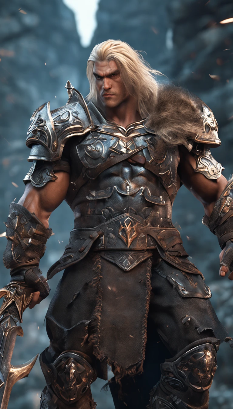 medieval fantasy, muscular man in ((spiked armor)), ((Spikes))