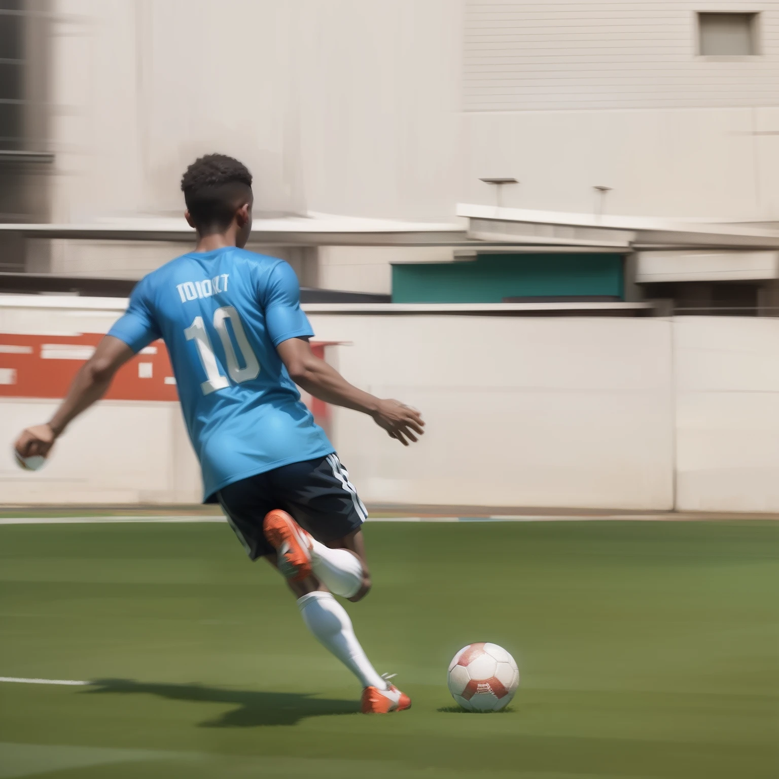 Change background football court realistic boy hd blue jersey ARCHIT 10