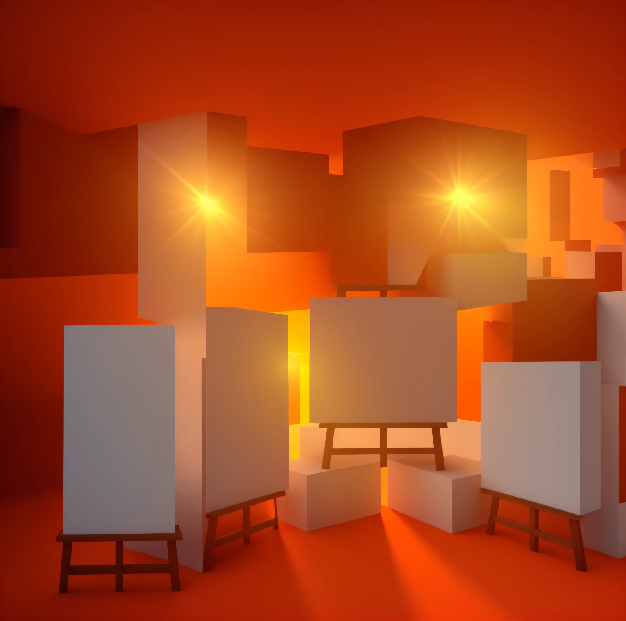 Make a "Flat em 3D" plano de fundo estilo com esta imagem. Reveal the perfection of the image. EM "Cor Alaranjando".